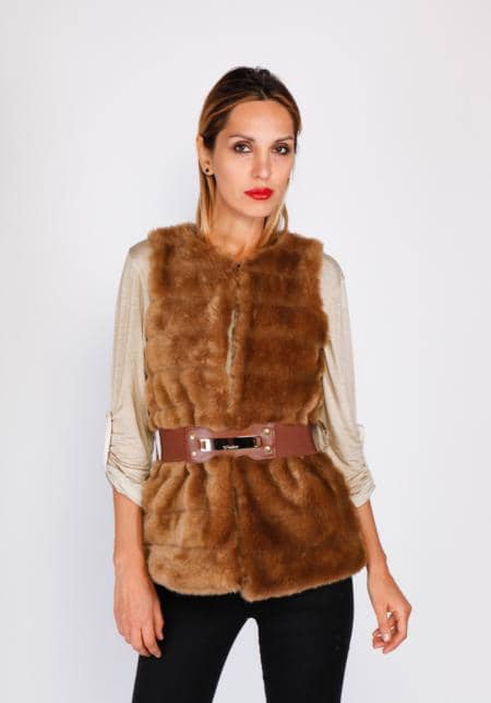 Jacket, fur, ecological Sleeveless